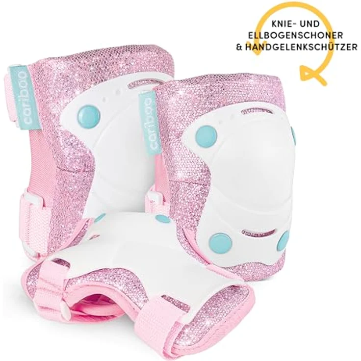 CARIBOO Kinder-Rollschuh-Set Cariboo Ballerina, Lerninliner mit Pinken Schützern, Größe S, 2 Fahrmodi, LED-Rollen – Bild 6