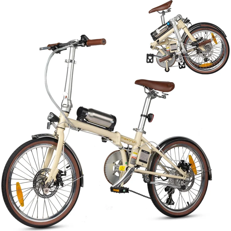 Maxtron Smart 20 Klapp-E-Bike, 20 Zoll City E-Bike mit 36V 5,2Ah Akku, Heckmotor, IPX5, bis zu 40 km Reichweite, Unisex, 25 km/h