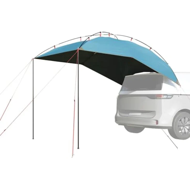 vidaXL Autozelt Blau, Wasserdichtes Heckzelt für Camping und Outdoor, einfach aufzubauen, passend für die meisten Automodelle – Bild 2