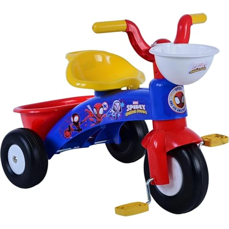 Volare Kinderfahrrad Dreirad Marvel Spidey Fahrrad für Jungen Kinderrad in Blau, offiziell lizenziertes Produkt, Korb, 25 kg Tragfähigkeit – Bild 7