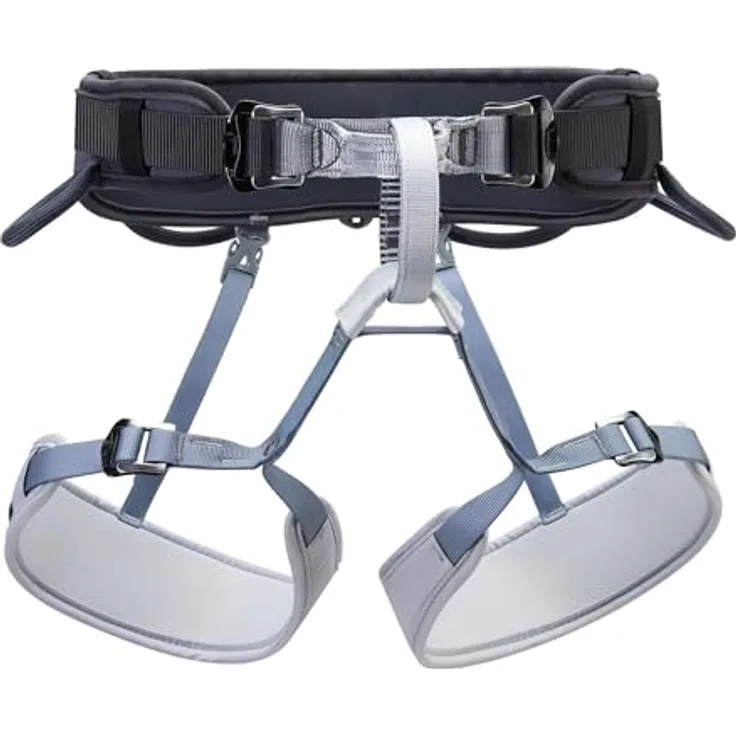 Petzl Corax, Klettergurt für XS-S-M, verstellbar, in jeansblau, ideal für Klettersteig, Sportklettern, Alpinklettern, mit 4 Materialschlaufen
