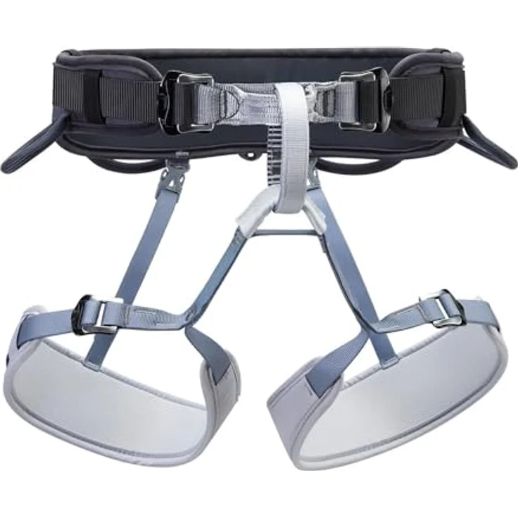 Petzl Corax, Klettergurt für XS-S-M, verstellbar, in jeansblau, ideal für Klettersteig, Sportklettern, Alpinklettern, mit 4 Materialschlaufen – Bild 1
