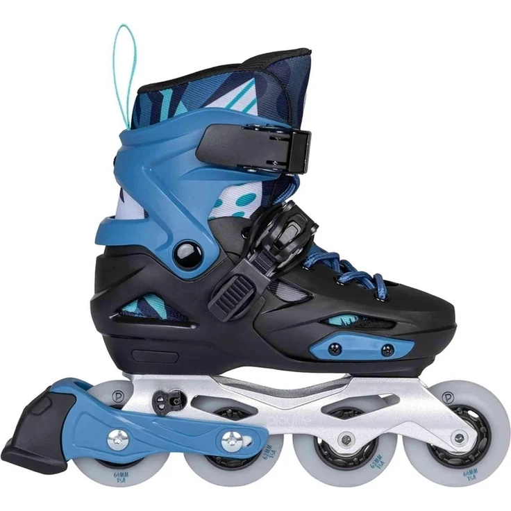 Powerslide 072-9540, Freizeit-Rollschuhe für Herren mit verstellbarem Schuhsystem, 68 mm Rollen, blau