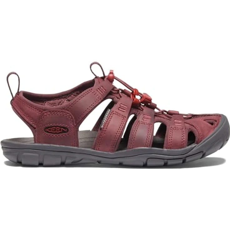 KEEN CLEARWATER CNX LEATHER Sandale, Damen, Wein/Rote Dahlie, Größe 40.5, mit Schnellverschluss und KEEN.ALL-TERRAIN Sohle – Bild 2