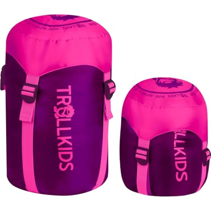 Trollkids KIDS FJELL DREAMER, Robuster Schlafsack mit Mitwachs-Funktion, Dunkelrosa / Mittelblau – Bild 7