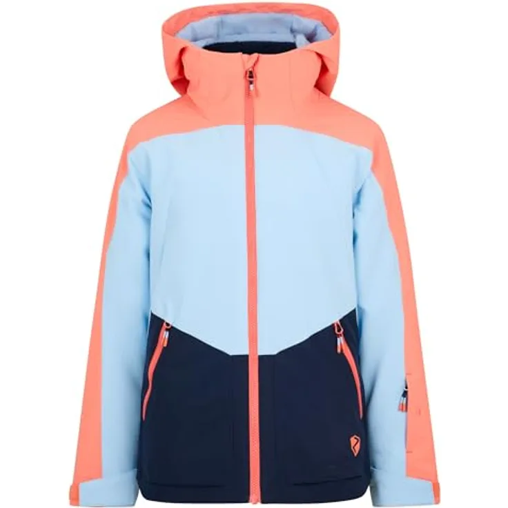 Ziener Jungen ARNU-Z Ski-Jacke, mehrfarbig, warm, atmungsaktiv, wasserdicht, mit Kunstfaser-Isolierung und verschweißten Nähten