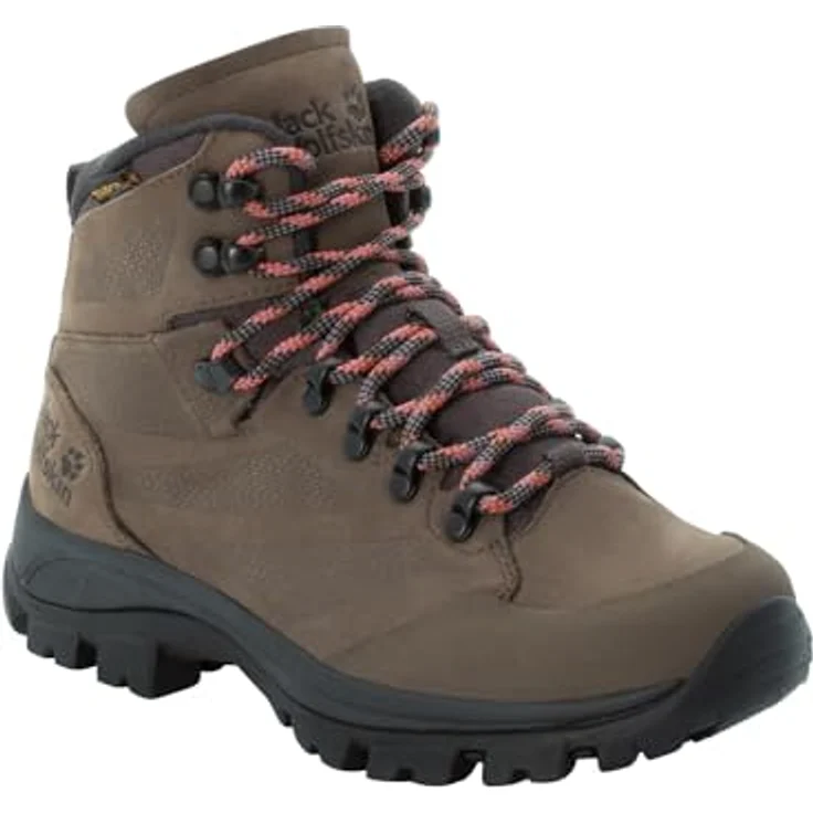 Jack Wolfskin REBELLION TEXAPORE MID W, Damen-Trekkingschuh aus Nubukleder, wasserdicht und atmungsaktiv, mit VIBRAM-Außensohle – Bild 1