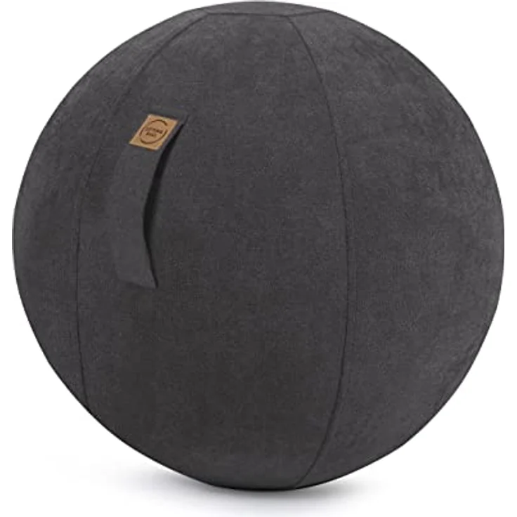 Sitting Point Sitting Ball Sitzball/Gymnastikball ALFA mit Velours-Bezug in Schwarz – Bild 1