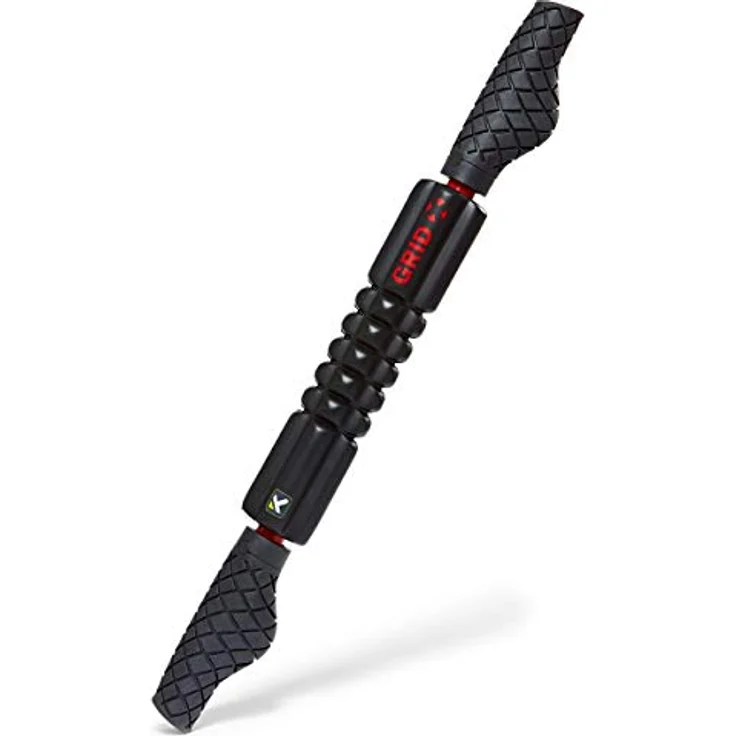 Trigger Point GRID STK X, Handheld Massage Roller mit GRID Oberfläche und AcuGRIP Griffen, Schwarz – Bild 1
