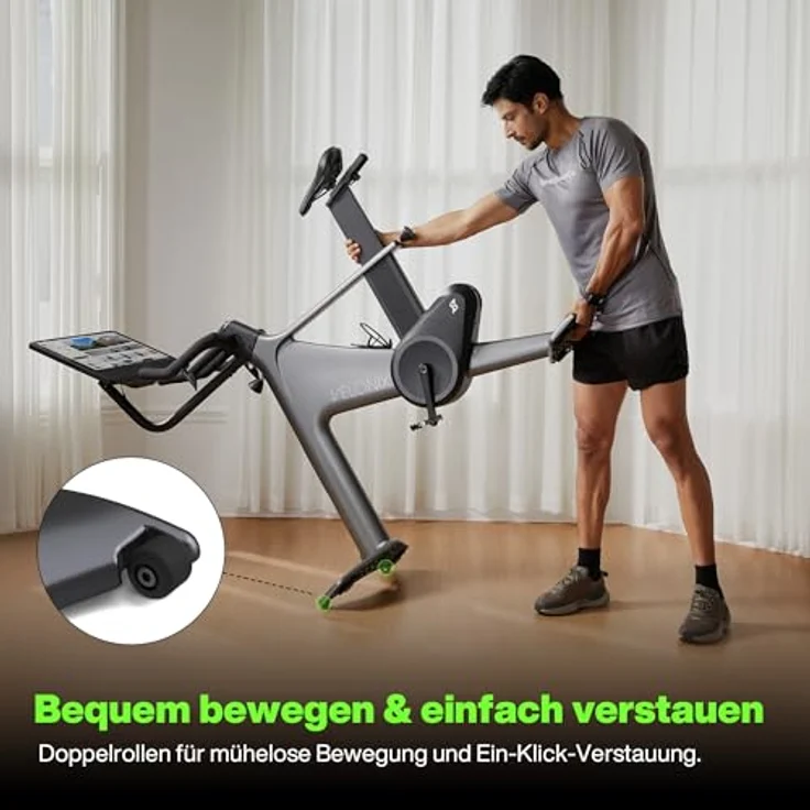 Speediance VeloNix Heimtrainer Fahrrad, Smart Bike mit 2300 W Powertrain, Steigungs-/Gefällesimulation, ±1% Watt-Genauigkeit, 21,5-Zoll Touchscreen, App-Konnektivität, carbon-schwarz – Bild 5