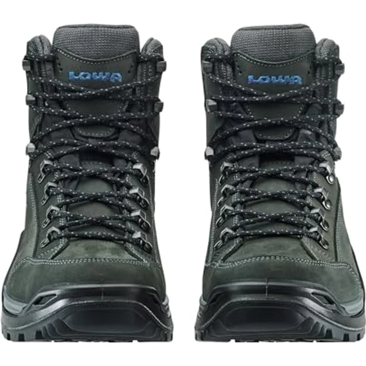 Lowa Renegade EVO Mid GTX, Wasserdichter Wanderschuh aus Nubukleder in anthrazitgrau/stahlblau – Bild 3