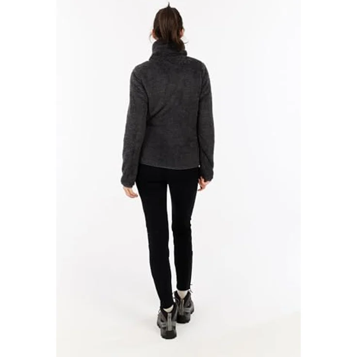 PROTEST RIRI Fleecejacke, kuschelig warm mit hohem Stehkragen und durchgehendem Frontreißverschluss, Shadow Grey Größe 40 – Bild 6