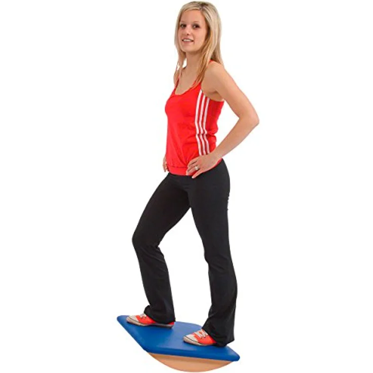 Sport-Tec Schaukelbrett klein mit Polster Wippbrett Wackelbrett Balancierbrett Balance, stabil, Kunstleder, verschiedene Farben und Größen – Bild 4