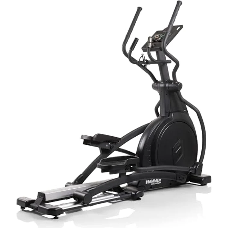 HAMMER Ellipsentrainer EL 8000 ’25, stabiler Crosstrainer mit 10,1" TFT-Touchscreen, 17 Programmen, 14 kg Schwungmasse, Pulsmessung, EU-zertifizierter Wattgenauigkeit, Heimtrainer für Fitness & Cardiotraining zu Hause – Bild 1
