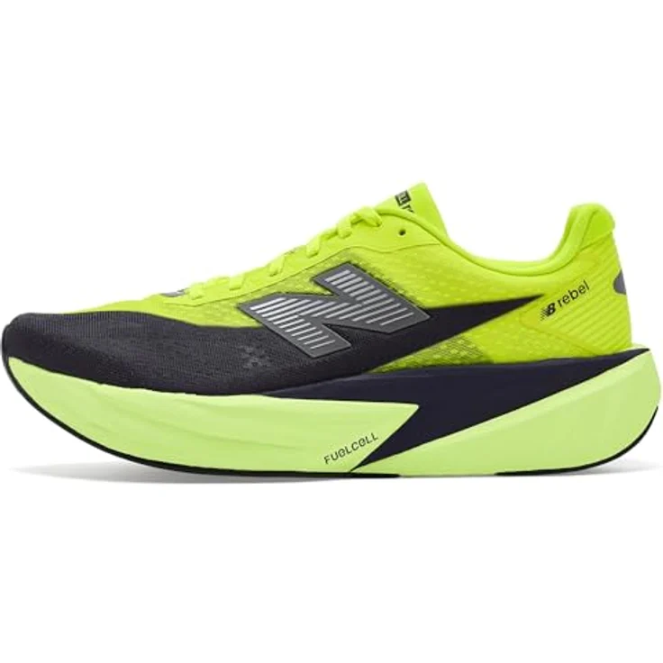 New Balance FC Rebel Green 44.5, Laufschuhe mit FuelCell-Technologie, atmungsaktivem Mesh-Obermaterial und reflektierenden Elementen, grün – Bild 4