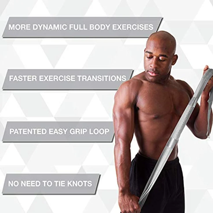 TheraBand CLX Latex-Free Resistance Band, 110 Loops für Pilates, 22 Meter, Silber, Super Heavy, mit integrierter Übungsbibliothek – Bild 2