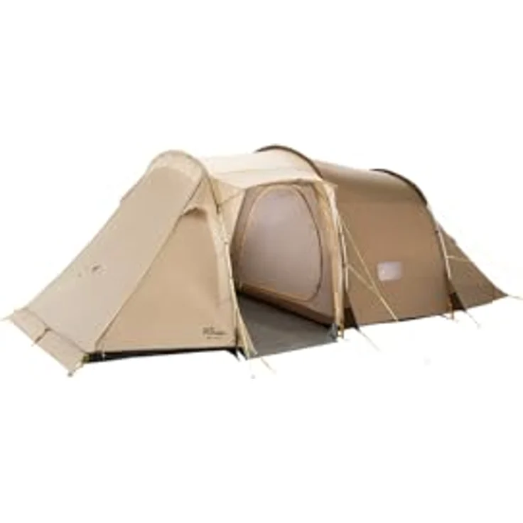 Jack Wolfskin Divide RT Zelt, Familien-Tunnelzelt für 4 - 6 Personen, recycelte Materialien, White Pepper – Bild 3