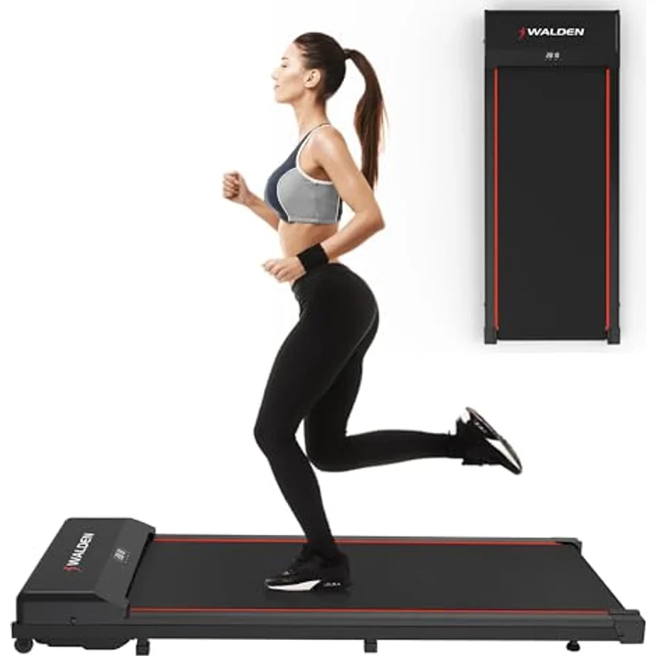 Laufband Walking Pad Gewicht 100 kg 0.75 PS 1-6km/h Ultraflach Walking Pad Unter dem Schreibtisch – Bild 1