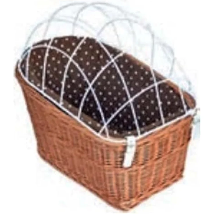 Aumüller Velokorb "11/828/HA51", 100% Weide mit Racktime-Trägersystem M, Sicherheitsgitter und Oeko-Tex Kissen im Polka Dot Design – Bild 2
