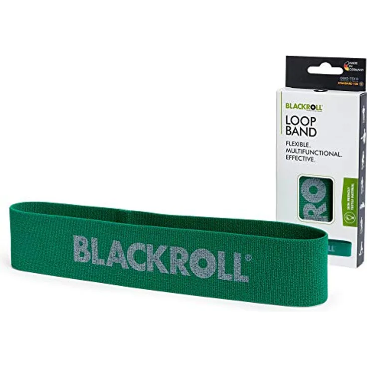 BLACKROLL® Loop Band (32 cm), Fitnessband mit mittlerem Widerstand (4,9 kg), hautfreundliches Widerstandsband, Made in Germany, Grün