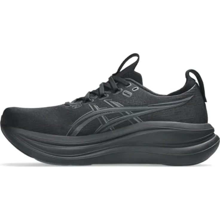 Asics GEL-Nimbus 28, Laufschuhe für Herren mit verbesserter Dämpfung in Schwarz/Grau, Größe 44,5 EU – Bild 4