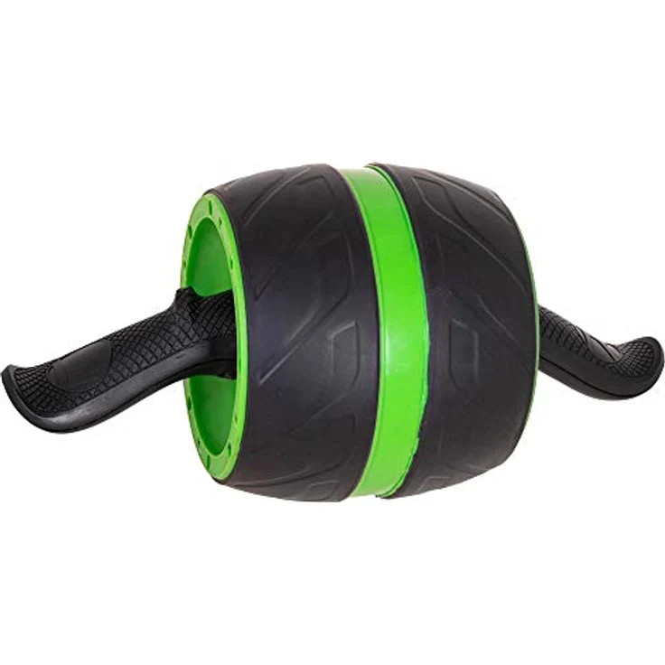 SPRINGOS AB Roller mit Matte, Bauchroller Rad mit rutschfesten Griffen in schwarz-grün, kompakt und stabil für effektives Bauchtraining – Bild 3