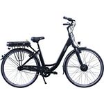 HAWK eCity Wave Black E-Bike Herren & Damen 250W | Stadtrad mit leichtem Aluminiumrahmen | 28 Zoll E Bike Herren mit Shimano 7 Gang Nabenschaltung