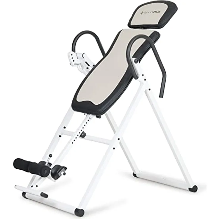 SportPlus Inversionsbank, klappbarer Schwerkrafttrainer, Inversion Table mit 4 oder 6 Inversionswinkel, Streckbank zur Entlastung der Wirbelsäule, Nutzergewicht bis 135 kg, Rückenstrecker