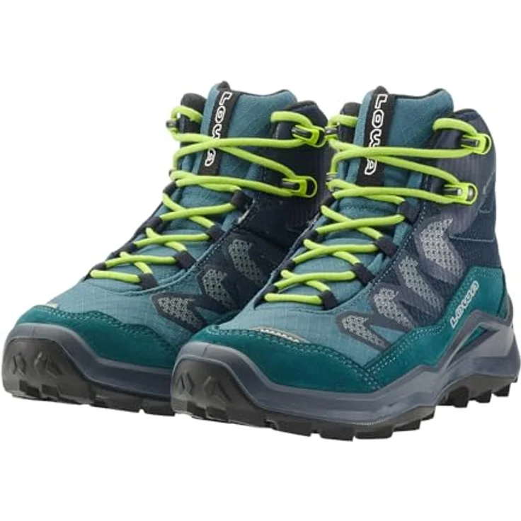Lowa MADDOX PRO GTX, Jungen Outdoorschuhe mit GORE-TEX Membran, petrol/limone – Bild 5