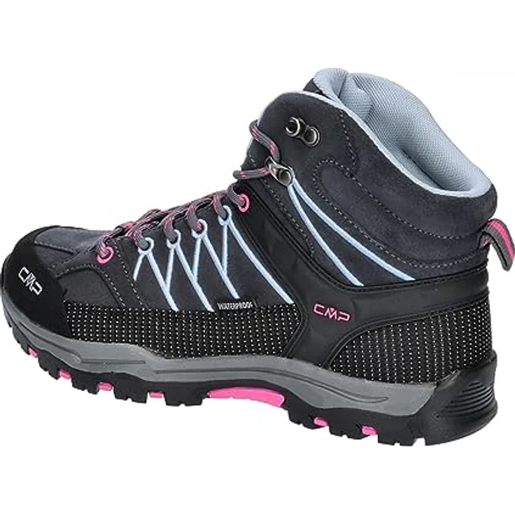CMP KIDS RIGEL MID WP TREKKING SHOES, Graue Wanderschuhe in Gr. 38 mit wasserdichtem Obermaterial und FullOn GRIP-Sohle – Bild 3