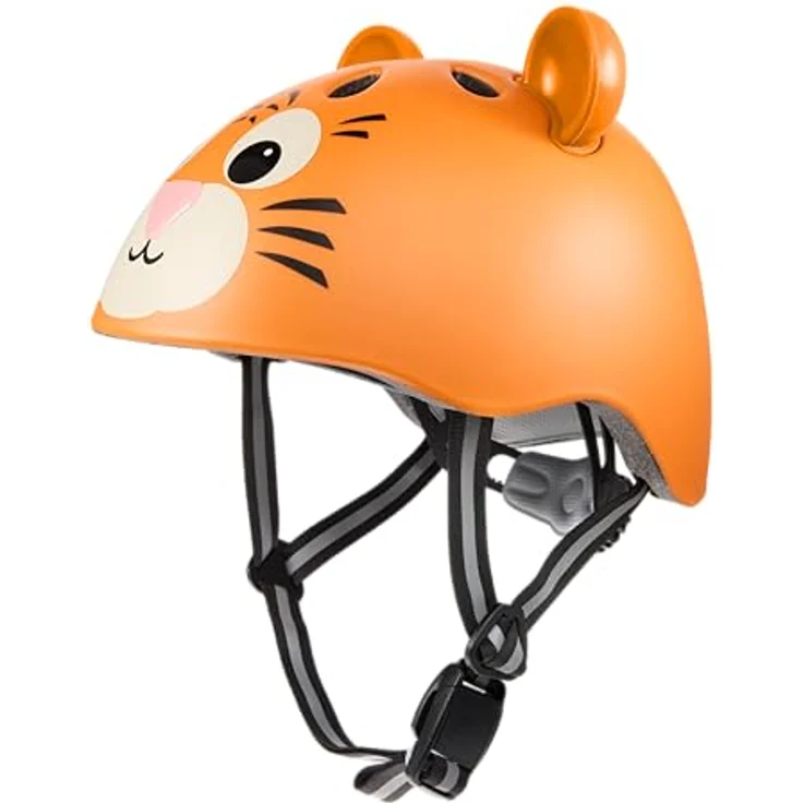 HUDORA Tiggy Kinderhelm, sicherer und bequemer Fahrradhelm in Orange, Größe XS (48-52 cm) für Kinder – Bild 1