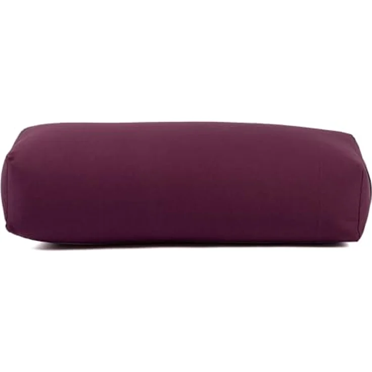 Bodhi Yoga Salamba Bolster Eco | Waschbarer Bezug aus 100% Bio-Baumwolle | Yogarolle eckig mit Bio Dinkelfüllung | Yogakissen groß für Restoratives Yoga | Maße: 63,5 x 26,5 x 20,5 cm (aubergine) – Bild 2