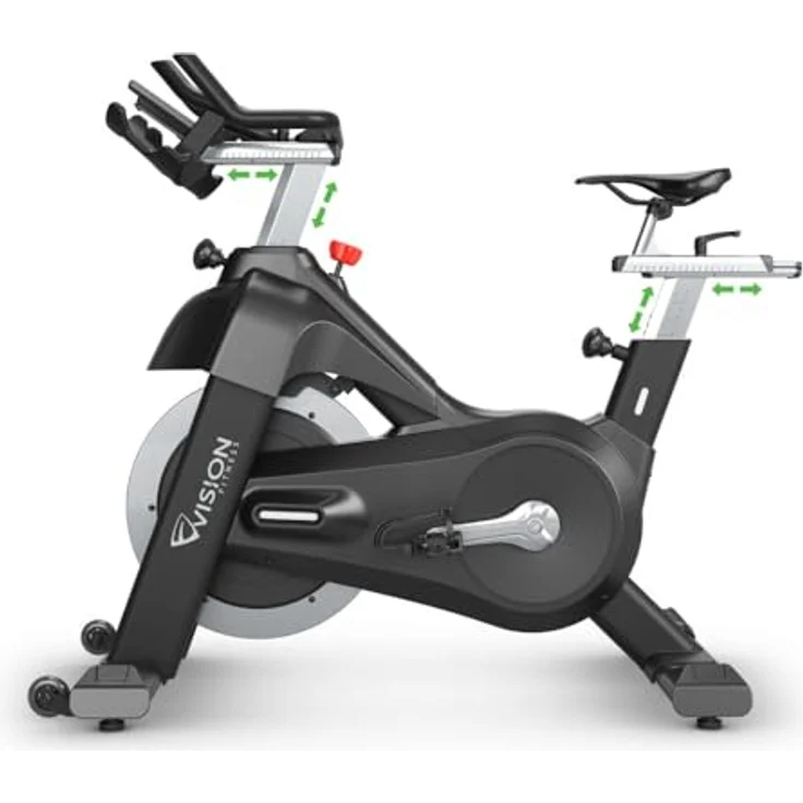 Vision Fitness IC700 Indoor Cycle, Ergometer mit präzisem Magnetwiderstand und dualen Pedalen – Bild 2