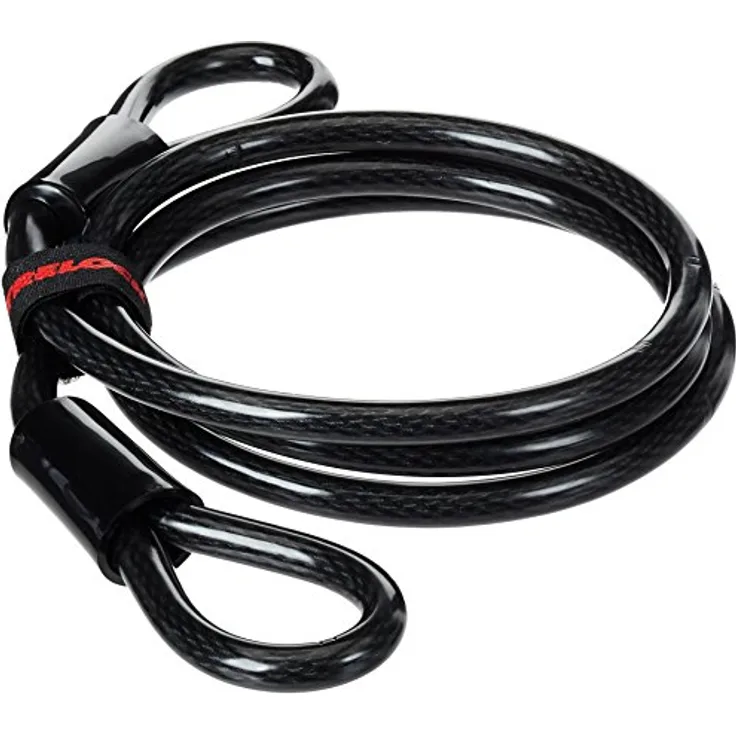 Trelock ZS 180 Schlaufenkabel, 180 cm lang, Stahlseil mit Kunststoff ummantelt, zusätzliche Sicherung für Fahrrad/E-Bike/Motorrad, 10 mm Durchmesser, 550 g leicht