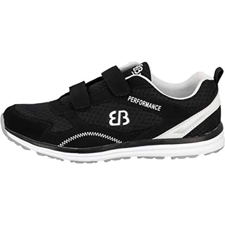 Brütting Herren Laufschuhe, Schnürschuhe aus Synthetik, flacher Absatz, Größe 47, Schwarz