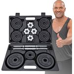 Miweba Sports Hantelset MKH120 | 20kg - 𝐏𝐫𝐨𝐟𝐢 Hanteln mit Koffer - Frauen und Männer - Hantel Set - Hantelkoffer - Kurzhanteln - Gusseisen Hantelscheiben - Ergonomischer Griff - Einzelhanteln