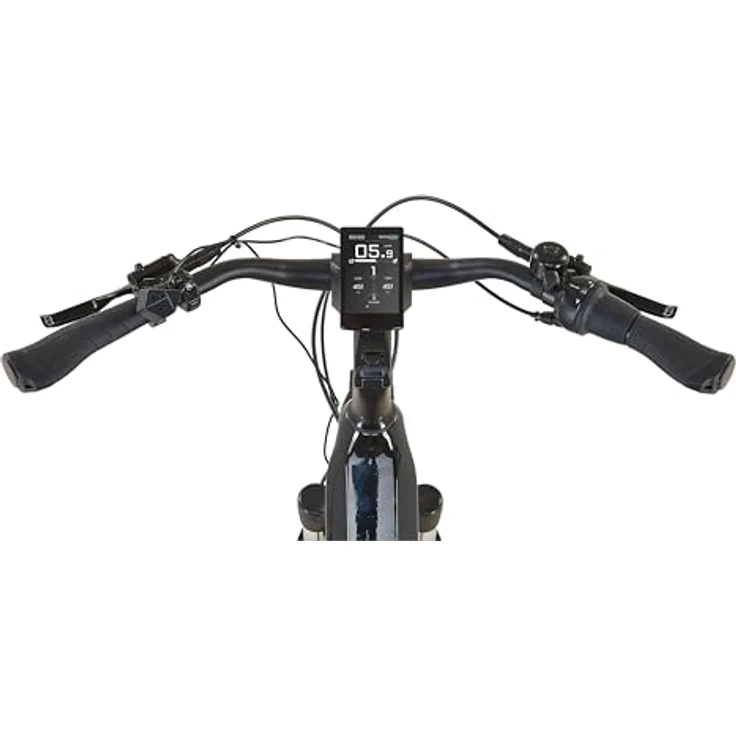Prophete GENIESSER 5.0 Damen City E-Bike 28", AEG Mittelmotor 250W, 220 km Reichweite, 7-Gang Nabenschaltung, hydraulische Scheibenbremsen, TFT Display, integrierter Li-Ion Akku, Schwarz/Silbergrün – Bild 3