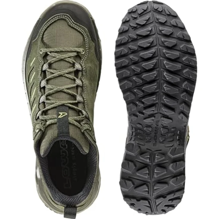 Lowa Innovo Low GTX, wasserdichter Wanderschuh aus Veloursleder/Textil, All-Terrain, oliv/bernsteingrün – Bild 6