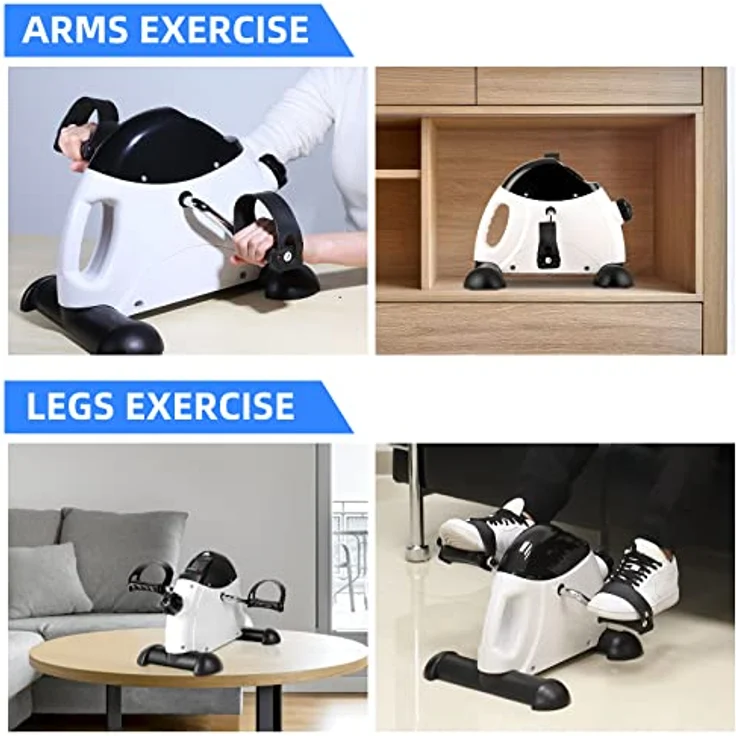 EVOLAND Heimtrainer Mini Fitnessbike, Arm und Beintrainer Pedaltrainer mit LCD Display, Hometrainer Fitnessgerät für Zuhause Büro – Bild 4