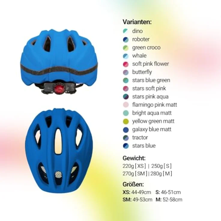 KED Kids Youth Meggy III Trend Fahrradhelm, Galaxy Blue, XS (44-49cm) - Made in Germany, MAX Shell-Technologie, verstellbares System für hohen Tragekomfort – Bild 9