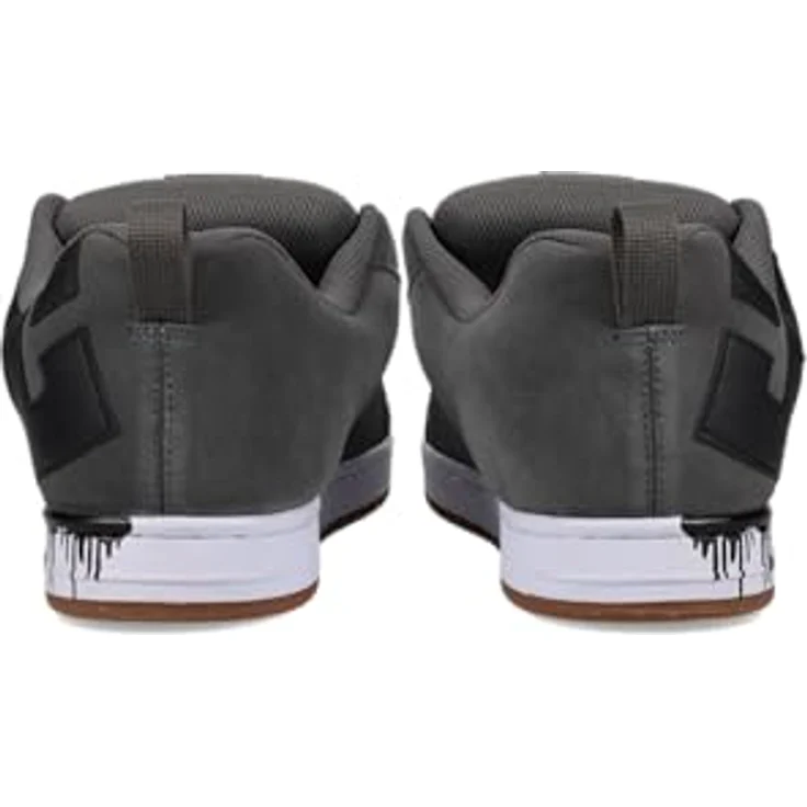 DC Shoes Court Graffik, Lederschuhe für Herren mit atmungsaktiver Mesh-Zunge, grau schwarz – 9 UK / 43 EU / 10 US – Bild 2