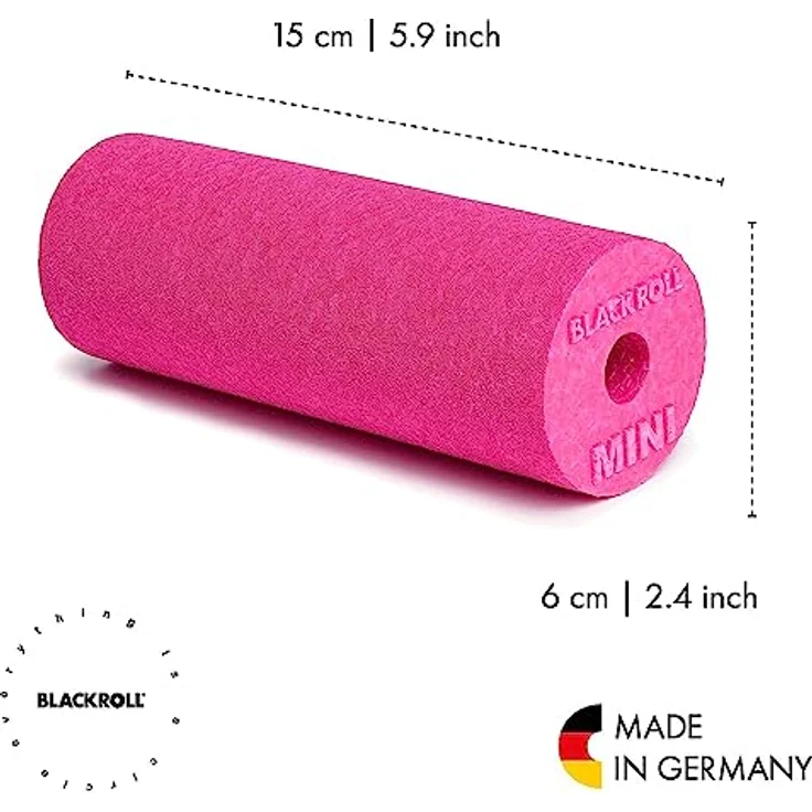 BLACKROLL® MINI Faszienrolle, 15 x 5 cm, handliche Massagerolle in Pink für Selbstmassage und gezielte Muskelentspannung, Made in Germany – Bild 2
