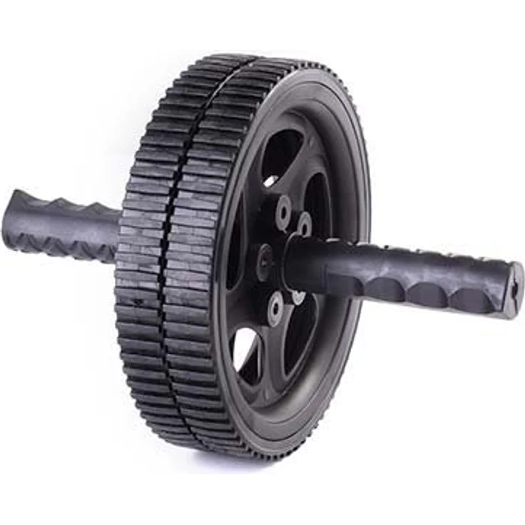 MATCHU Ab Wheel, Bauchmuskeltrainer aus strapazierfähigem Material mit konturierten Griffen, Ø 18,5 cm – Bild 2