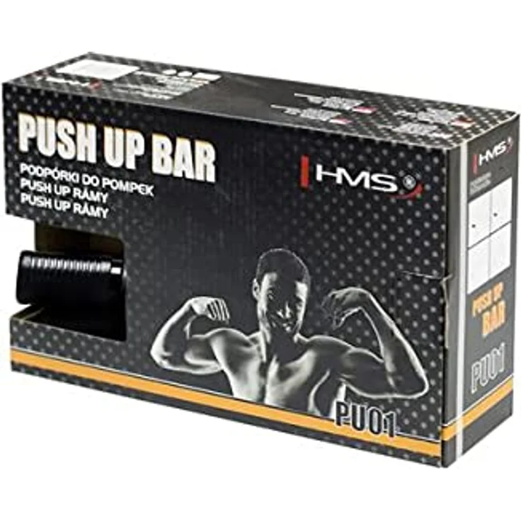 HMS Unisex 17-45-001 5907695579093 Push Up Bars, mehrfarbig, Einheitsgröße - Liegestützgriffe für Fitnessstudio und Zuhause – Bild 9