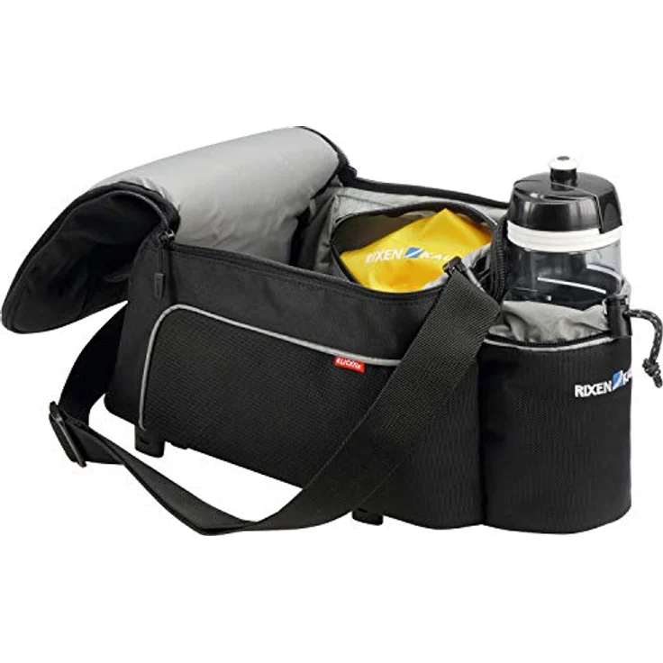 Rixen & Kaul Velotasche Rackpack, 8 l Gepäckträgertasche mit Flaschenfach, verstellbarer Breite, Diebstahlschutz und Regenhaube – Bild 2