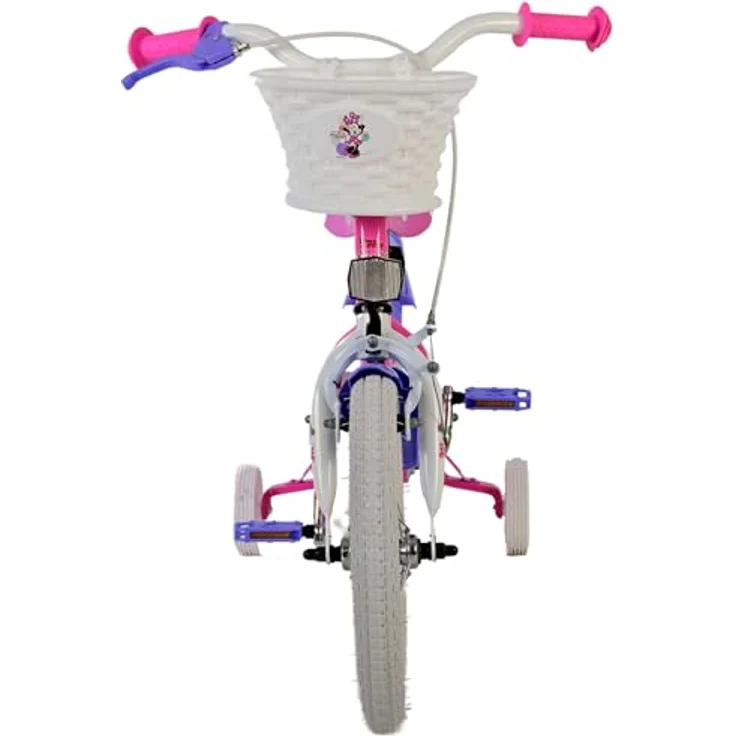 Volare Kinderfahrrad 14 Zoll Mädchenfahrrad Minnie Mouse 21412-SACB, Rücktritt, Korb, Stützräder, rosa – Bild 7