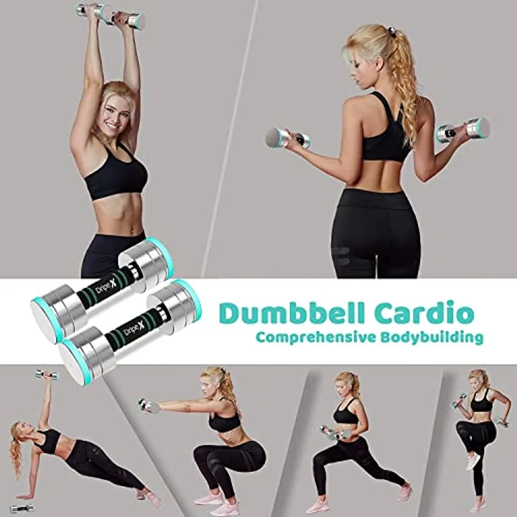 Dripex Hanteln Set Einstellbare Hanteln 2x5kg, Kurzhanteln aus Stahl enthalten. 2,5kg 5kg 7,5kg 10kg 15kg 25kg 30kg 50kg Fitness Hanteln 10 KG mit Schaumstoff Griff für Zuhause – Bild 3