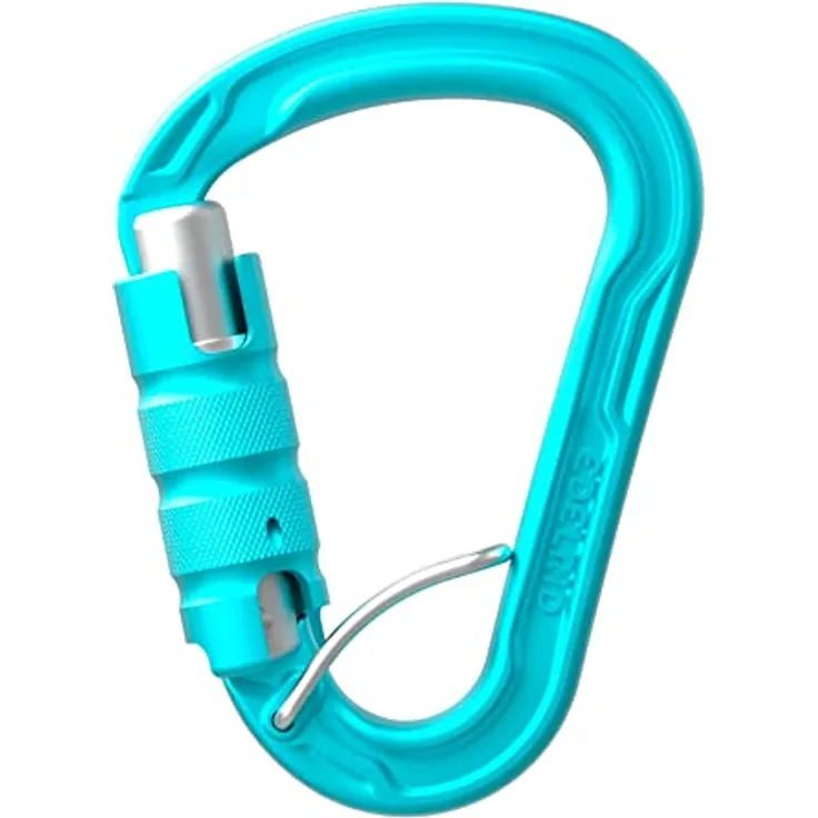 EDELRID HMS Strike Triple FG Karabiner, Icemint, mit Keylock-Verschluss und H-Profil Konstruktion, Bruchlast 23/7/6 kN