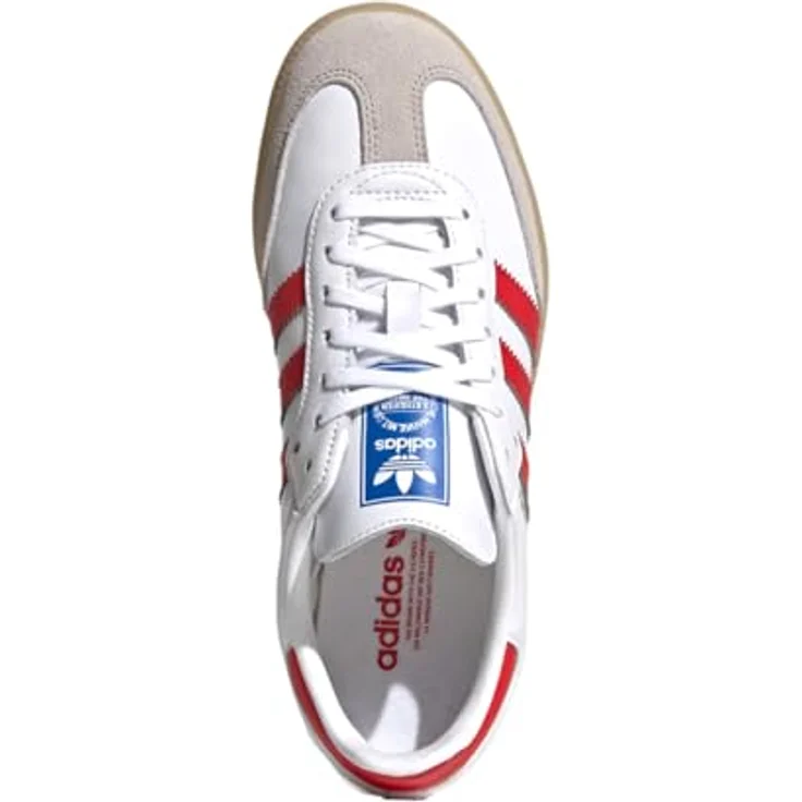 Adidas Samba OG Sneakers Kinder, Glattleder und Veloursleder, herausnehmbare Sohle, seitliche Streifendetails, Label-Print auf der Zunge – Bild 2