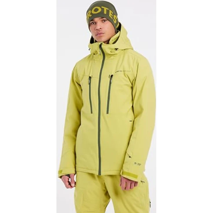 PROTEST PRTTIMO 23 Skijacke, winddicht, Slim Fit, mit Kapuze und Daumenschlaufen, Splitpea green, Größe XL – Bild 2